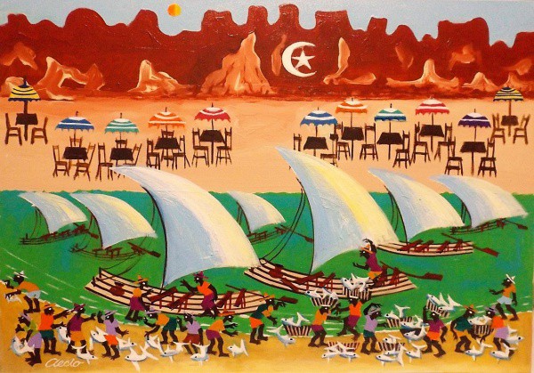 AECIO. ASS. O.S.T. PESCADORES DE CANÔA QUEBRADA.  50x70.