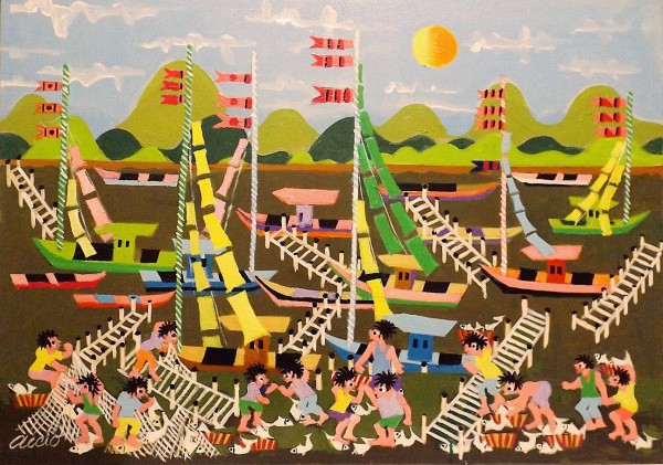 AECIO. ASS. O.S.T. PESCADORES DE PRAIA GRANDE. 50x70.