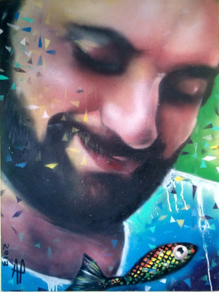 Andréa Paula. rio de janeiro. spray s. t. - 80 X 60 cm - acid - 2013 - s.m.