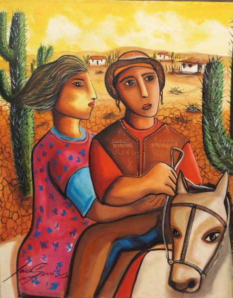 JADER CYSNEIRO. CASAL DE NAMORADOS. 40X50.