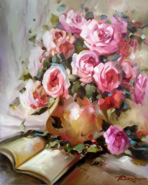 Edilson Pedroso. a.c.i.d.e verSo.  Dalias. 40x50 cm. o.s.t.