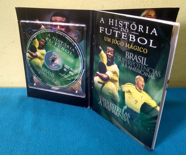 2 dvds sobre a história do futebol.