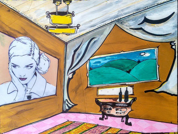Rafael Vaz. Ass verso. O sonho. Marcador sobre placa de papel. 38 X50 R$ 40.00