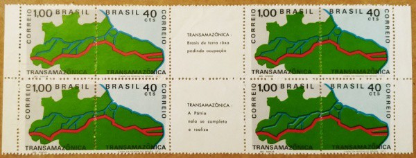 BRASIL - LINDA PEÇA FILATÉLICA ANO 1971.