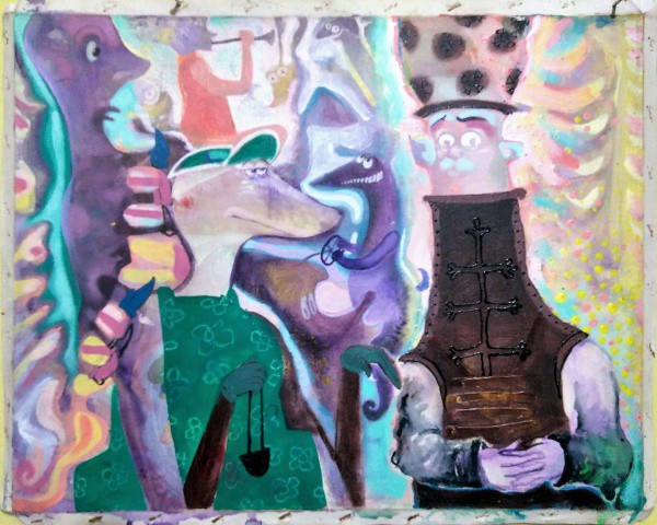 Luis Abreux. Ass. 2016. Austin, Texas. USA. Artista catalogado. No Importa. Mista sobre tela. Óleo,