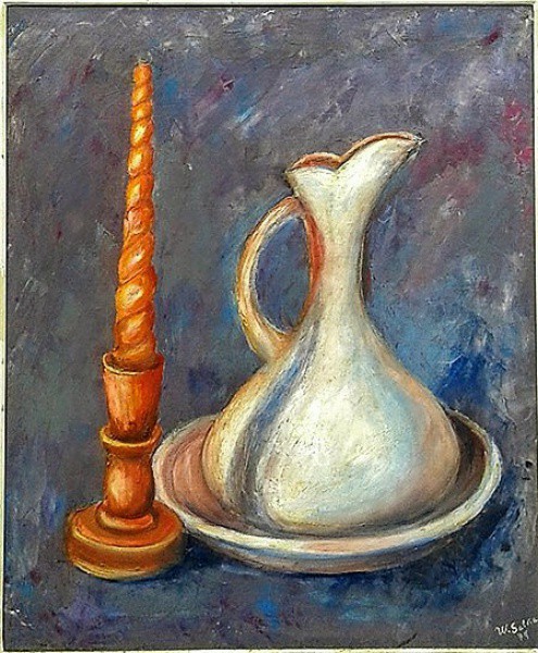 W. Salvia - Vela e Gomil - o.s.t. - 60 X 49 cm - acid - 1974 - moldura, 70 X 65.5