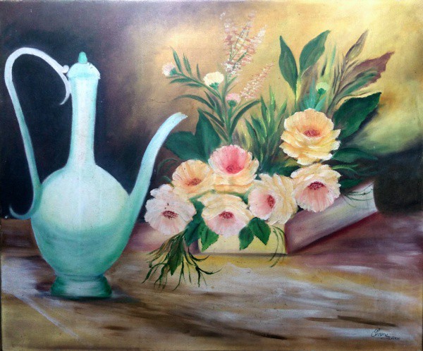 Ivone Galhardo, Composição, o.s.t. - 50 X 60 cm - acid - 2000