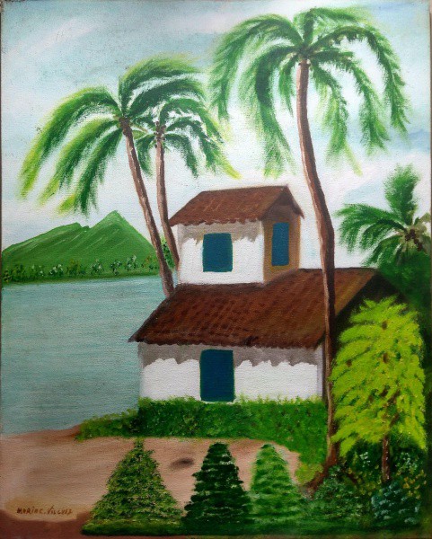 Maria C. Vilchez - C.I.E. - óleo sobre tela - 50 X 40. Casa na praia.