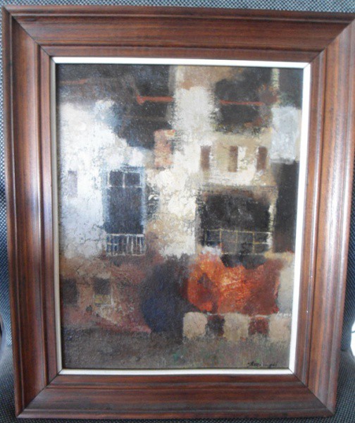 Ado Malagoli OSE. `As casas mortas` 32x25cm, 1960