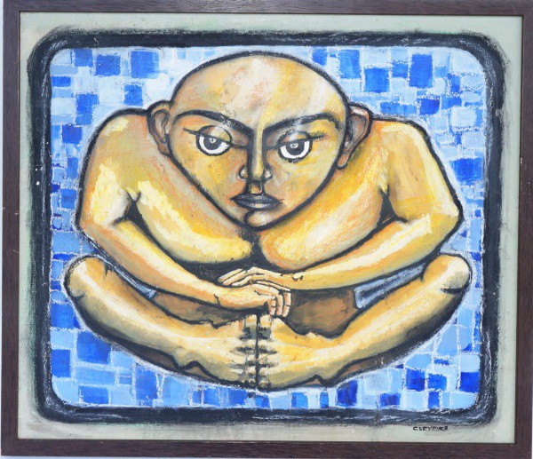 Cerveiro. "Antropomórfico". OSC. Assinado 44,5 x 52 cm.