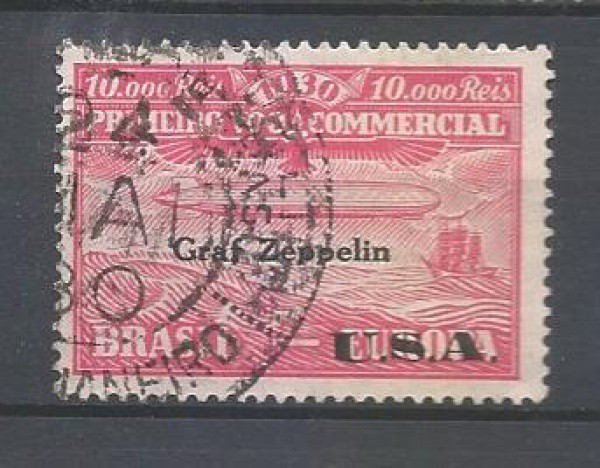 SELO BRASIL - ZEPPELIN - RHM Z-8 - USADO
