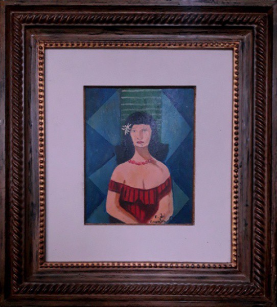 Emiliano Di Cavalcanti, Mulata - Óleo sobre Tela - Med. 21 x 16 cm