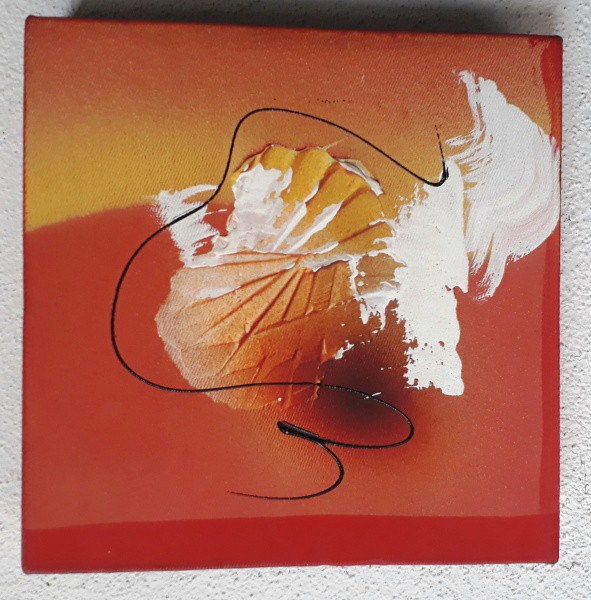 QUADRO ÓLEO SOBRE TELA, ABSTRATO. ASSINATURA NÃO IDENTIFICADA