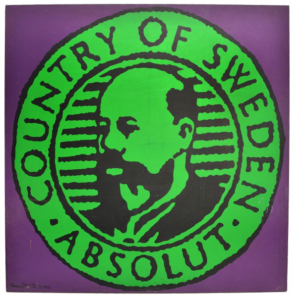 Romero Brito, `Absolut Medallion`. Giclée. Assinado no verso. 101,5 x 101,5 cm.