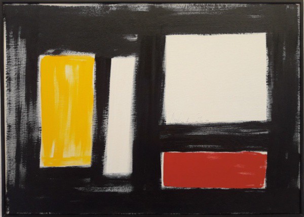 Amilcar de Castro, formas, Acrílica  sobre tela, 50 X 70 cm, assinado no canto inferior direito e no