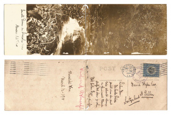 Historia Postal: Cartão Duplo do Panamá. Selo integro e carimbos legíveis. Circulado em 1914. Linda