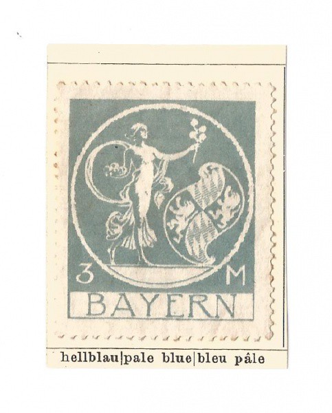 Filatelia: Selo Bayern NOVO. Excelente estado de conservação.