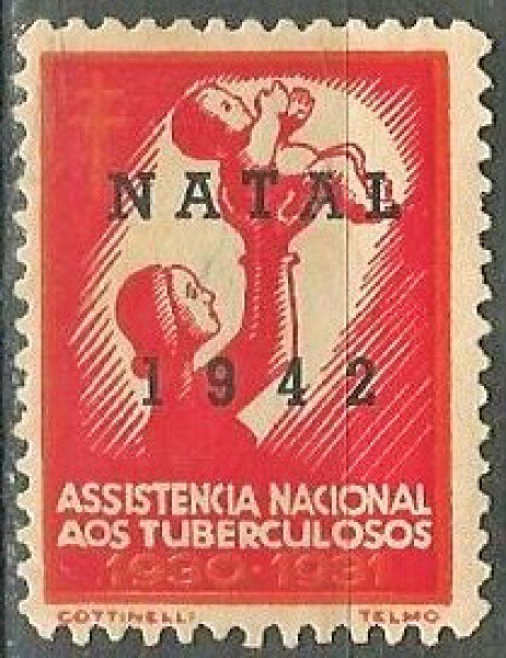 Cinderela Assistência Nacional aos Tuberculosos  -  Natal de 1942. Excelente estado de conservação.