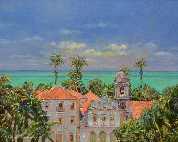 Cesar Henriques. "Olinda". OST. 40 x 50 cm. Emoldurado.