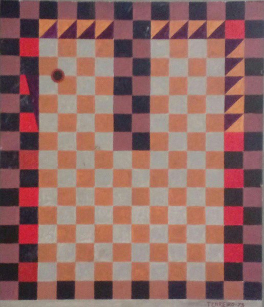 JOAQUIM TENREIRO - Med: 50x 42 cm - Tempera s/ placa - Datado em 73