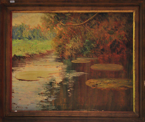 LENCINE - ost ( Paisagem ) med: 60 x 73 cm. C/ moldura
