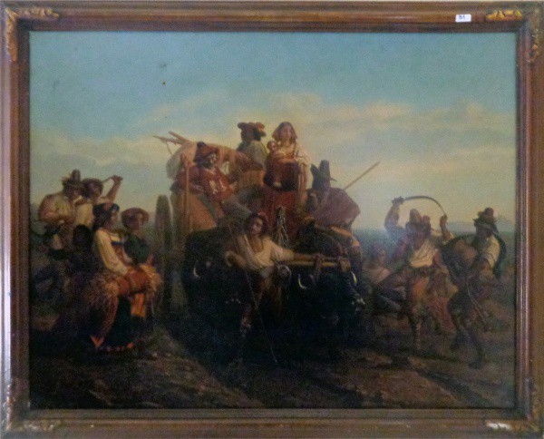 SEM ASSINATURA - ost (cena italiana) , Med: 64 x 78 cm.
