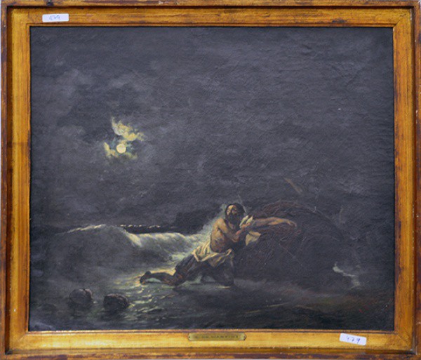 DE MARTINO - ost ( Náufrago ) med: 66 x 55 cm.