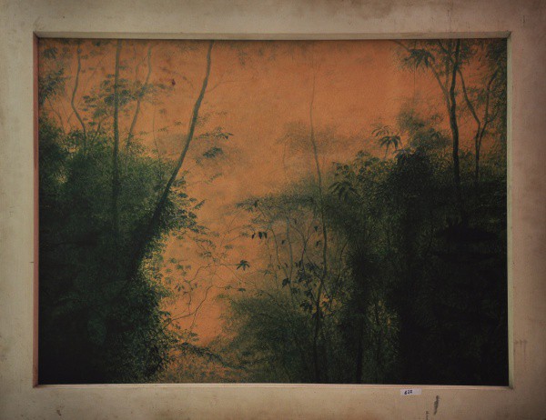 SEM ASSINATURA - aquarela ( Floresta ) med: 73 x 101 cm.