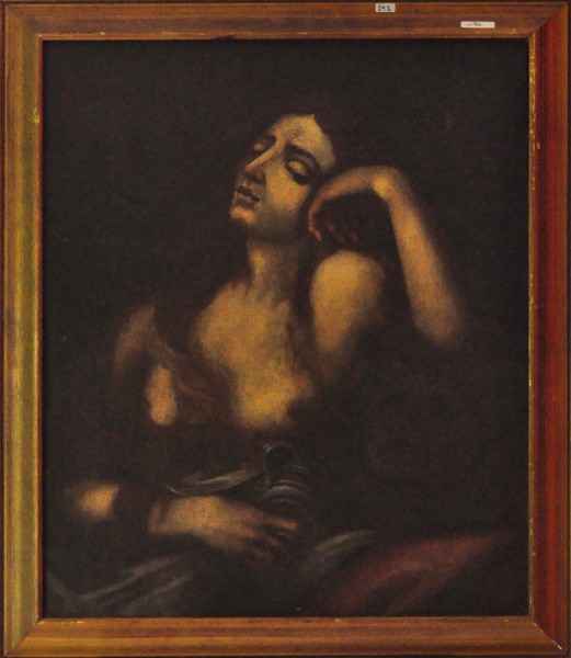 QUADRO ANTIGO SEM ASSINATURA - ost ( Maria Madalena ) med: 79 x 65 cm.