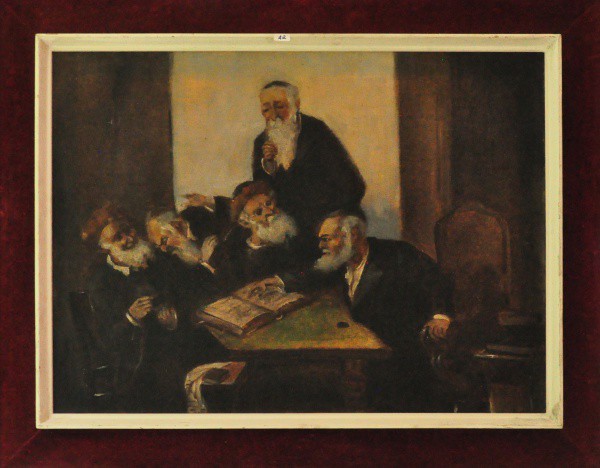 ASSINATURA ILEGÍVEL - ost ( Cena Judaica ) med: 60 x 80 cm.