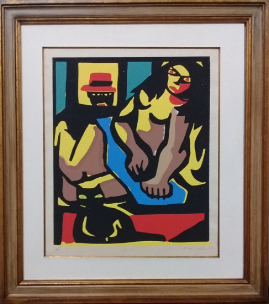DI CAVALCANTE, GRAVURA PI. 55 X 45 cm.
