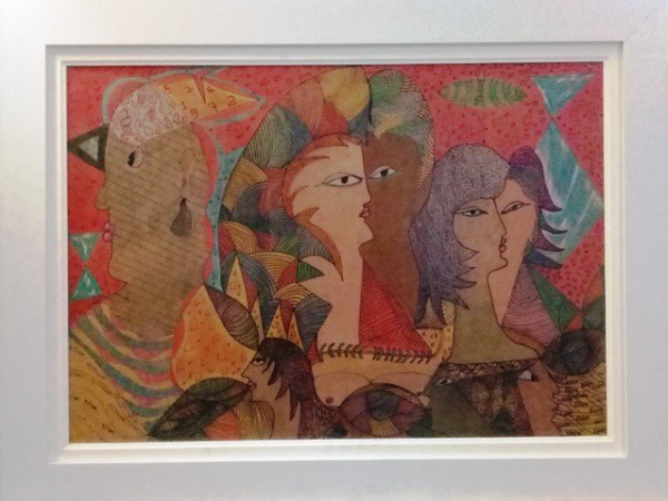 NILSON DUTRA, ÓLEO SOBRE PLACA, FIGURAS FEMININAS, ASSINADO NO VERSO. 50 X 70 cm.