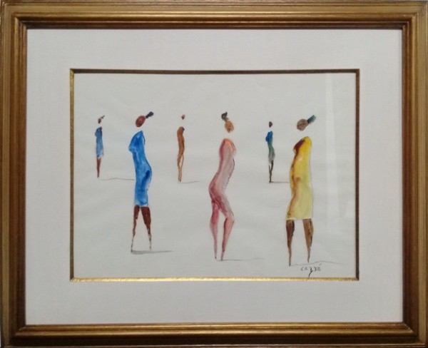 CARYBÉ, AQUARELA. 28 X 38 cm.