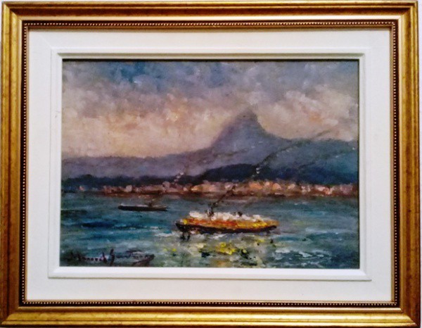 MANUEL SANTIAGO, ÓLEO SOBRE PLACA. 21 X 30 cm.