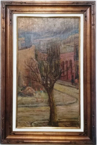 ANITA MALFATTI, ÓLEO SOBRE TELA, COLADO EM PLACA.  65 X 38 cm.