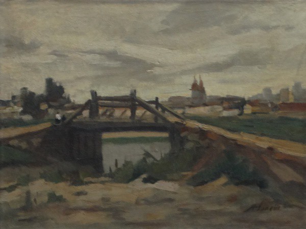 IANELLI, Arcangelo. Paisagem - o.s.t. - 46 x 61 cm - assinado no cid.
