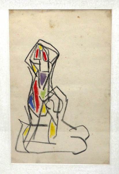 ANTONIO BANDEIRA. Composição - nanquim - 40 x 26 cm - assinado e datado no verso.