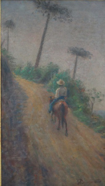 GUISEPPE PERISSINOTO. Subindo a serra - o.s.e. - 50 x 29 cm - assinado no cid.