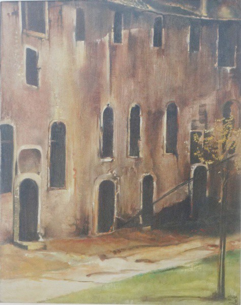 HILDA DE SOUZA. Casario - o.s.t. - 50 x 40 cm - assinado e datado 81 no cid.