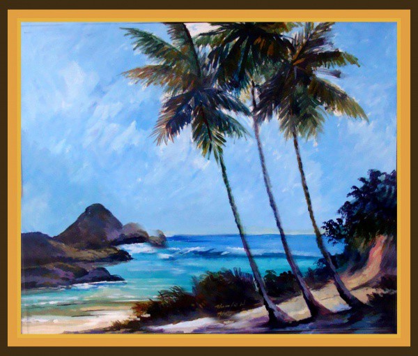 Alexandre Washington - Quadro óleo sobre eucatex  100x120cm - 16528