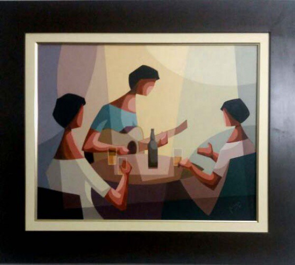 Jurandyr Cavalcanti - Quadro óleo sobre tela 40x50cm com moldura -17461