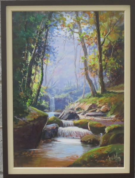 Joel Oliveira - Quadro óleo sobre tela 50x70cm  com moldura - 19911