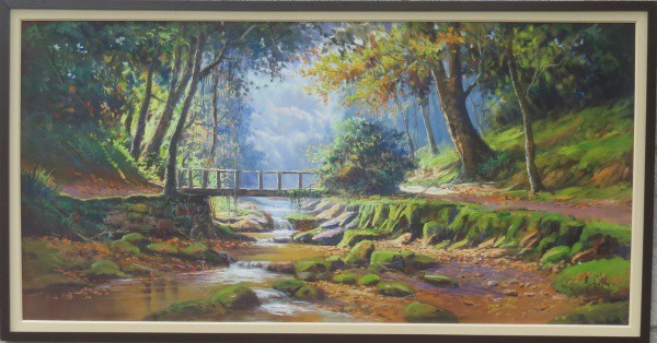 Joel Oliveira - Quadro óleo sobre tela com moldura 70x140cm - 19910