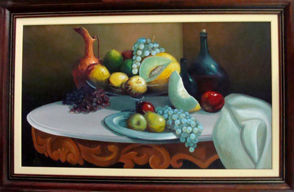 Jorge Perez - Quadro óleo sobre tela 70x120cm com moldura - 17384
