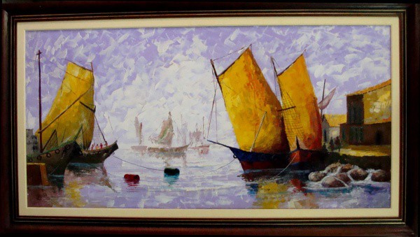 Jorge Perez - Quadro óleo sobre tela 70x140cm com moldura - 17385