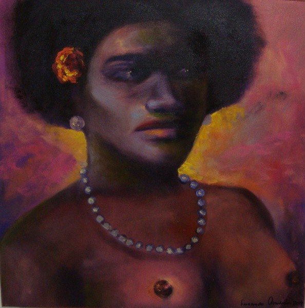 Fernando Almeida - Quadro óleo sobre tela 53x53cm - 11240