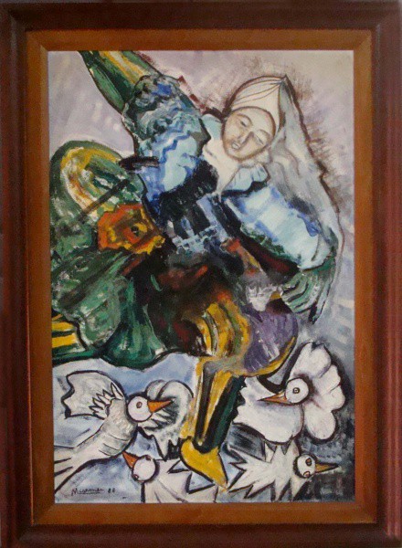 Maria Carmen- Quadro óleo sobre eucatex 49x73cm - 16627
