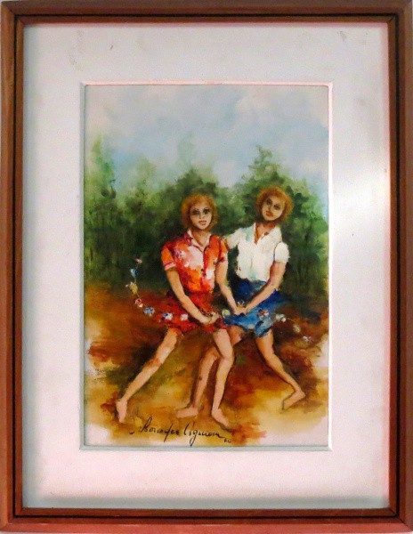 Lourdes Aguiar - Quadro óleo sobre tela 23x33cm - 19050