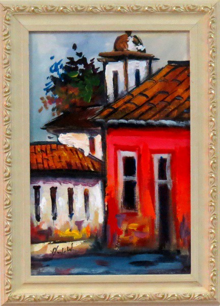 Alexandre Washington  - Quadro óleo sobre tela 20x30cm - 18831