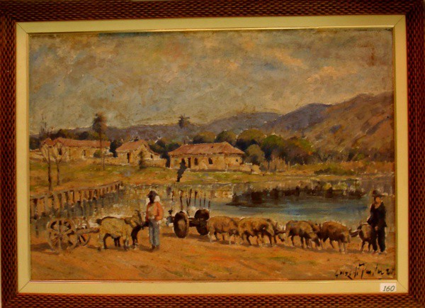 Luiz Vicentim - Quadro óleo sobre eucatex 50x72cm - 17731